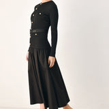 City After Dark Mixed Media Midi