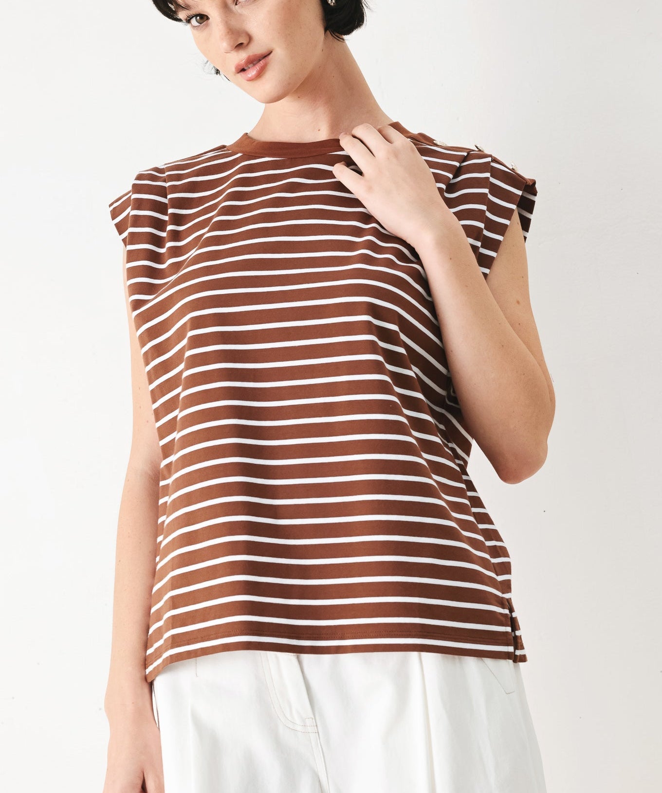 EVERYDAY COOL STRIP KNIT TOP