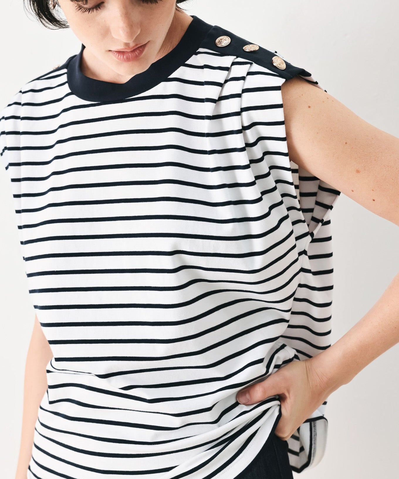 EVERYDAY COOL STRIP KNIT TOP