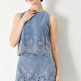 FLORAL LOVE DENIM TOP