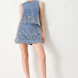 FLORAL LOVE DENIM TOP