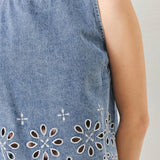 FLORAL LOVE DENIM TOP