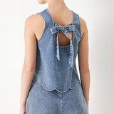 FLORAL LOVE DENIM TOP