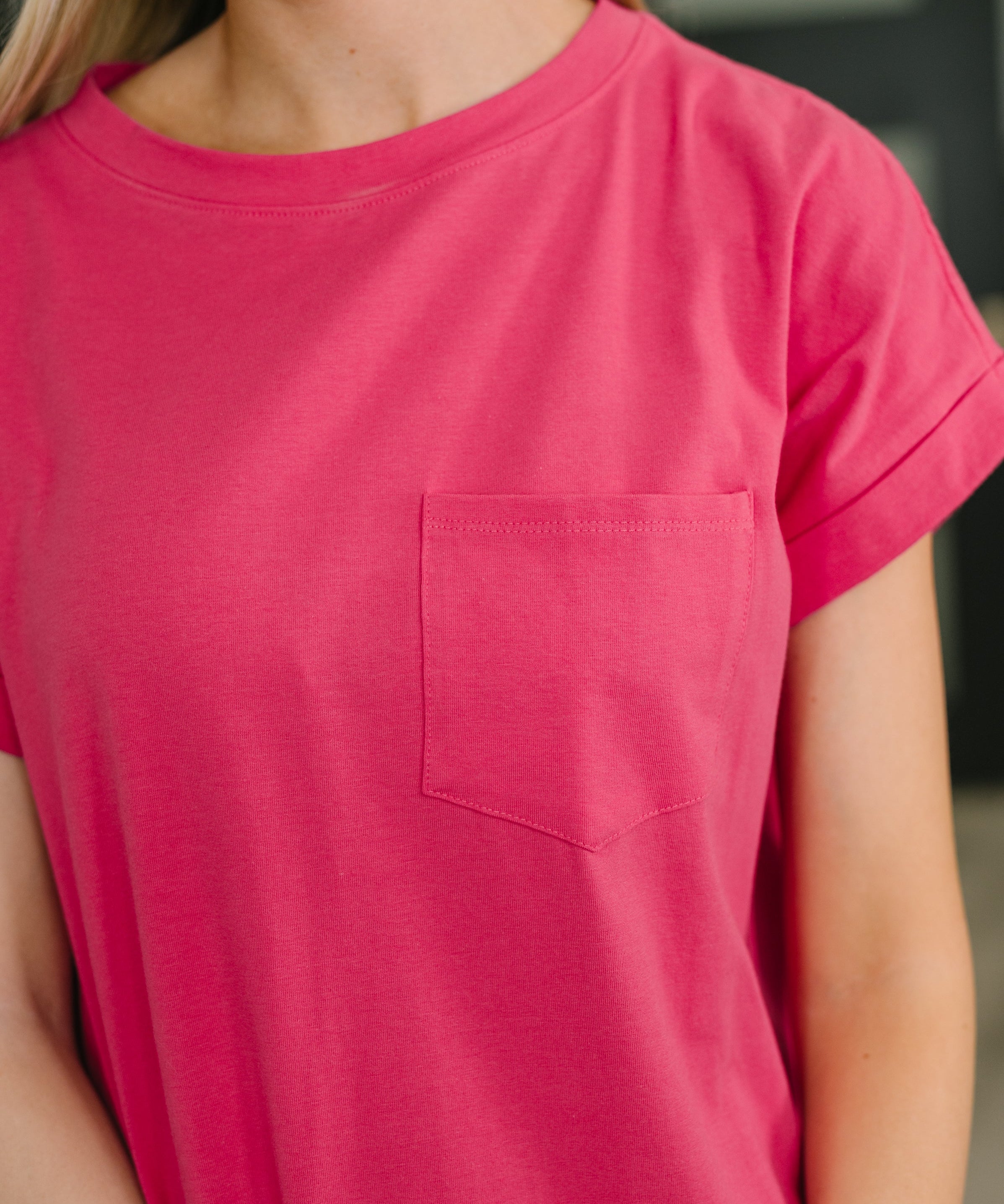 Fix You Right Up Short Sleeve Midi Dress in Hot Pink
