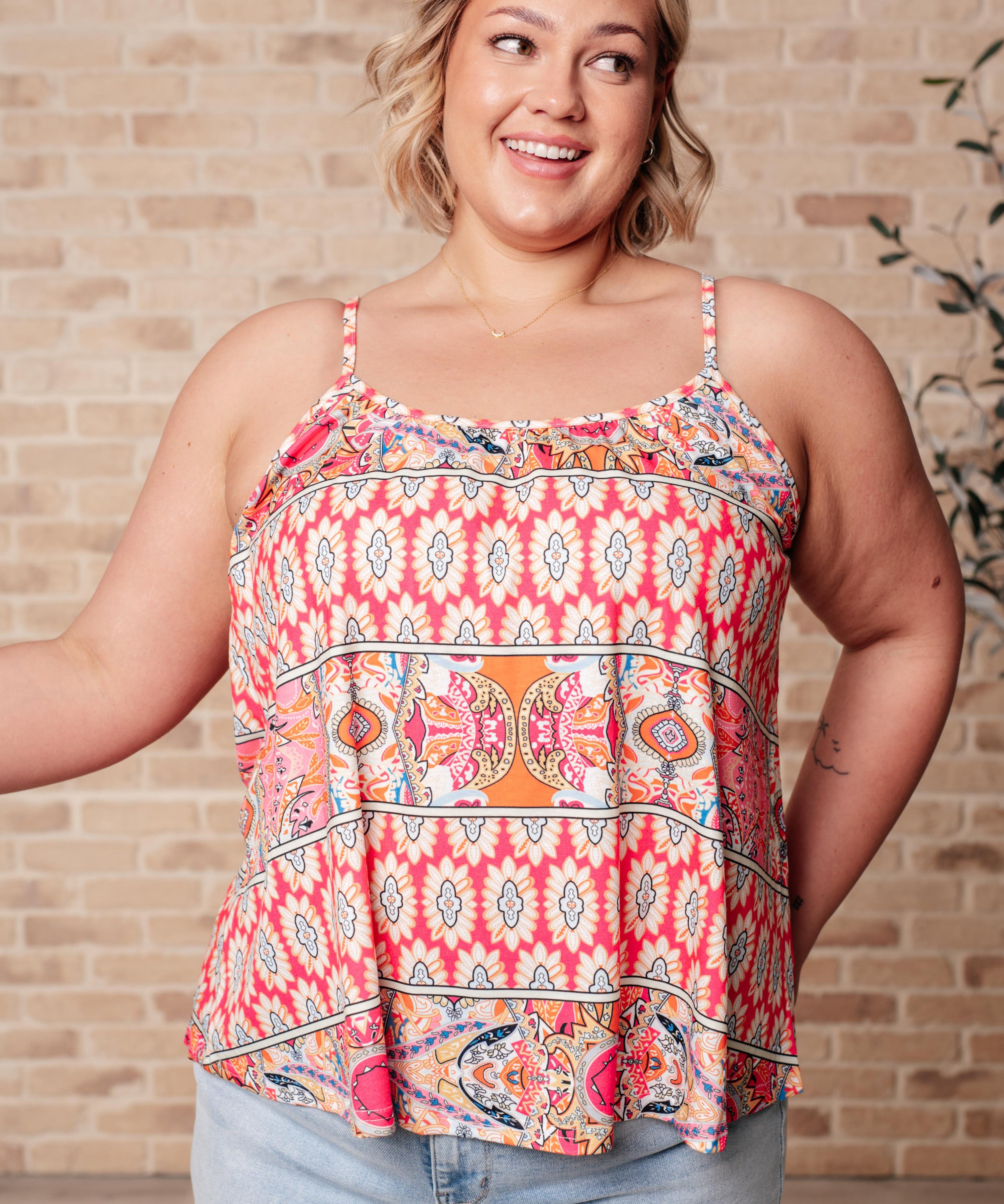 Free Spirited Mixed Print Tank