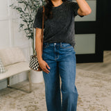 Had to Be There Mineral Wash Tee in Ash Black