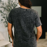 Had to Be There Mineral Wash Tee in Ash Black