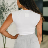 Halfway to Heaven Cropped Top in White