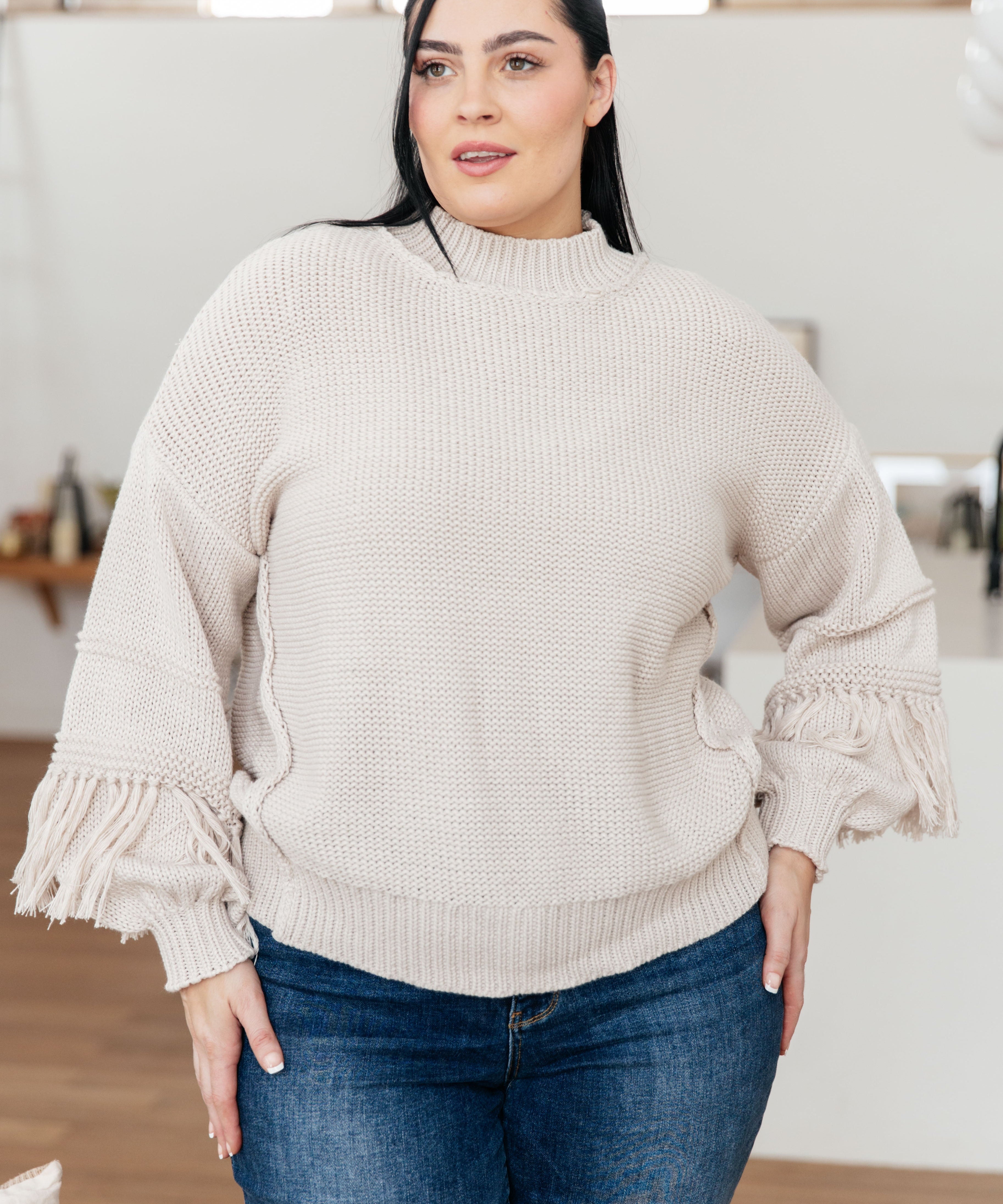 Handle It All Fringe Detail Sweater