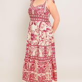 THE GARDEN'S SECRET WOVEN MIDI DRESS