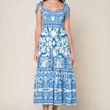 THE GARDEN'S SECRET WOVEN MIDI DRESS