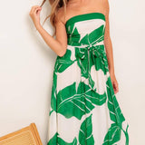 PURE MOMENT GREEN WOVEN ANKLE DRESS