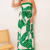 PURE MOMENT GREEN WOVEN ANKLE DRESS