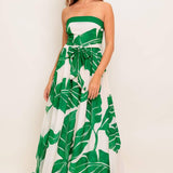 PURE MOMENT GREEN WOVEN ANKLE DRESS