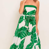 PURE MOMENT GREEN WOVEN ANKLE DRESS