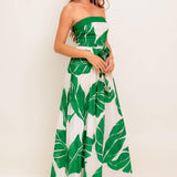 PURE MOMENT GREEN WOVEN ANKLE DRESS