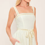 MOONLIT GARDEN WOVEN MIDI DRESS