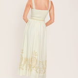 MOONLIT GARDEN WOVEN MIDI DRESS