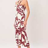 PALM SIREN WOVEN MIDI DRESS