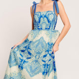 OCEAN TAPESTRY WOVEN MAXI DRESS