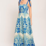 OCEAN TAPESTRY WOVEN MAXI DRESS