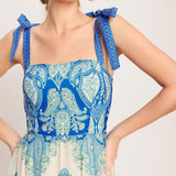 OCEAN TAPESTRY WOVEN MAXI DRESS
