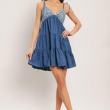 BLUEBELL BABYDOLL WOVEN MINI DRESS