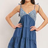 BLUEBELL BABYDOLL WOVEN MINI DRESS