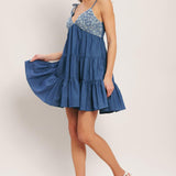 BLUEBELL BABYDOLL WOVEN MINI DRESS