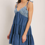 BLUEBELL BABYDOLL WOVEN MINI DRESS