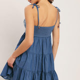 BLUEBELL BABYDOLL WOVEN MINI DRESS