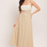 QUIET LUXE MOMENT WOVEN MIDI DRESS