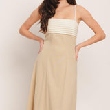 QUIET LUXE MOMENT WOVEN MIDI DRESS