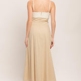 QUIET LUXE MOMENT WOVEN MIDI DRESS
