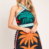 PARADISE POP WOVEN MINI DRESS