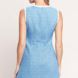 BLUE SKIES AND DAYDREAMS WOVEN MINI DRESS