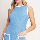 BLUE SKIES AND DAYDREAMS WOVEN MINI DRESS