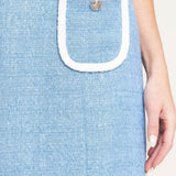 BLUE SKIES AND DAYDREAMS WOVEN MINI DRESS