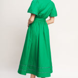 RESORT ESCAPE WOVEN MIDI DRESS