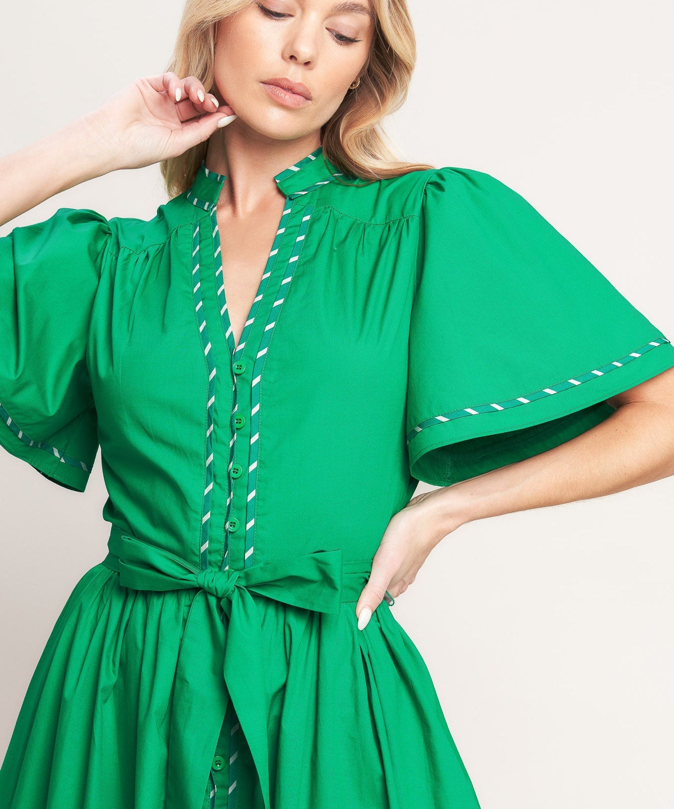 RESORT ESCAPE WOVEN MIDI DRESS