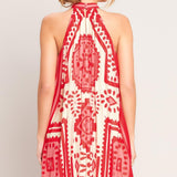 SUNSET MEDALLION WOVEN MINI DRESS