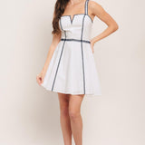 SHARP SUMMER WOVEN MINI DRESS
