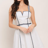 SHARP SUMMER WOVEN MINI DRESS