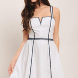 SHARP SUMMER WOVEN MINI DRESS