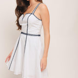 SHARP SUMMER WOVEN MINI DRESS
