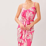 BOLD PETALIA WOVEN MIDI DRESS