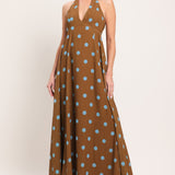 DOTTY LOVE WOVEN MIDI DRESS