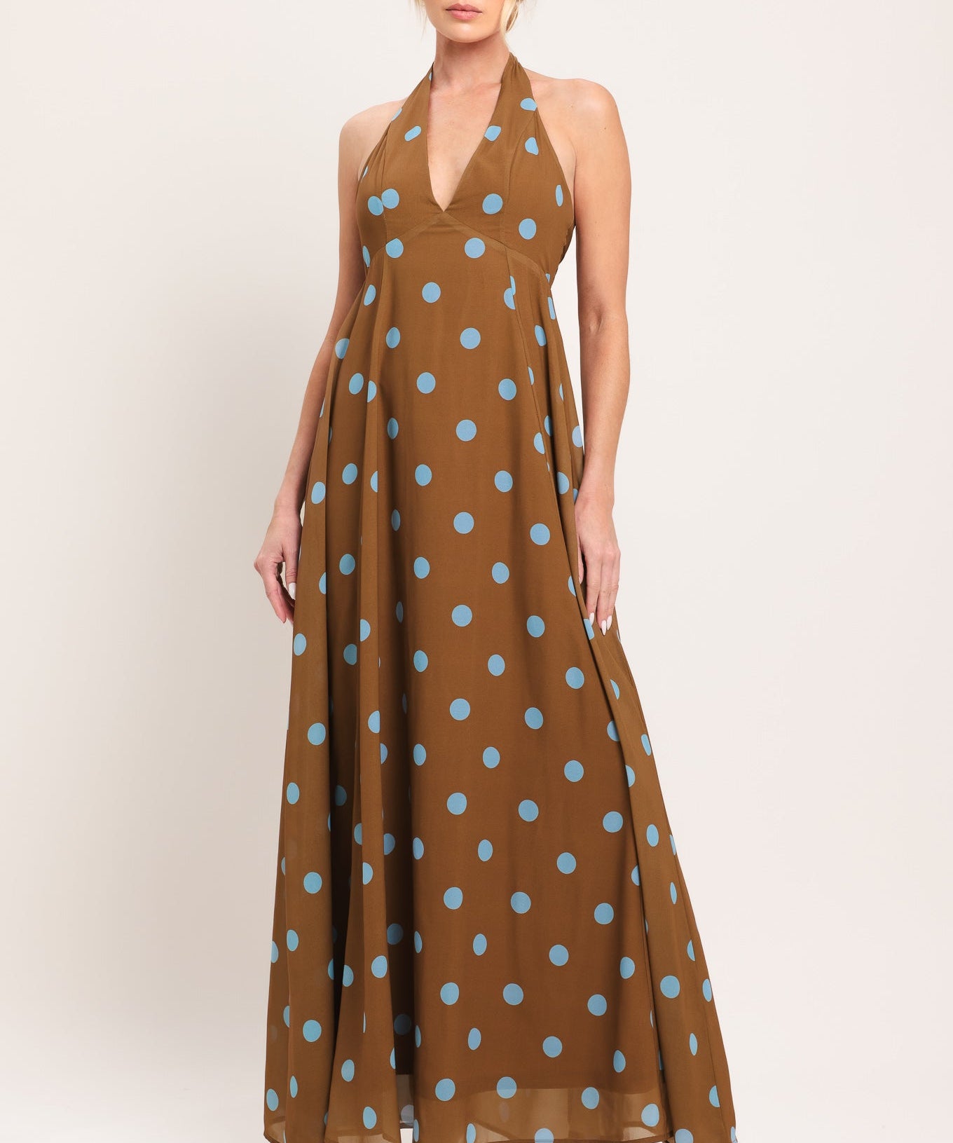 DOTTY LOVE WOVEN MIDI DRESS