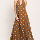 DOTTY LOVE WOVEN MIDI DRESS