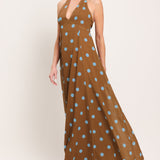 DOTTY LOVE WOVEN MIDI DRESS
